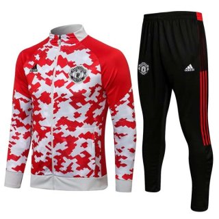 Giacca Manchester United 2022 Rosso Bianco Giacca Manchester United 2022 Rosso Bianco