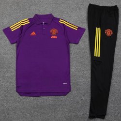 Polo Manchester United Set Completo 2021/2022 Porpora Nero