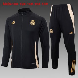 Bambino Giacca Real Madrid 2024/2025 Nero 3 Bambino Giacca Real Madrid 2024/2025 Nero 3