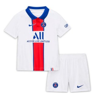 Maglia Paris Saint Germain Seconda Bambino 2020/2021 Bianco Maglia Paris Saint Germain Seconda Bambino 2020/2021 Bianco