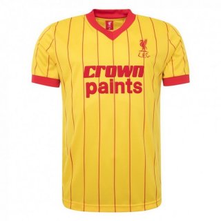 Thailandia Maglia Liverpool Seconda Retro 1982 1983 Giallo