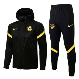Felpa Cappuccio Chelsea 2022 Nero Giallo Felpa Cappuccio Chelsea 2022 Nero Giallo