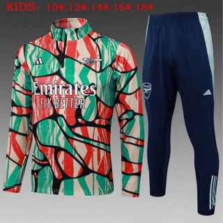 Bambino Felpa Allenamento Arsenal 2025/2026 Verde Rosso Bambino Felpa Allenamento Arsenal 2025/2026 Verde Rosso