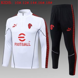 Bambino Felpa Allenamento AC Milan 2026/2027 Bianco