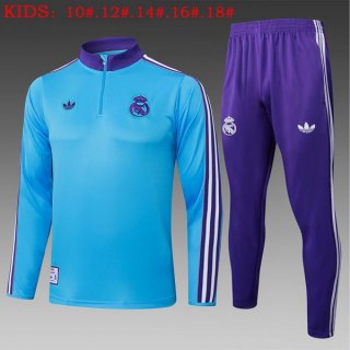 Bambino Felpa Allenamento Real Madrid 2025/2026 Blu 10 Bambino Felpa Allenamento Real Madrid 2025/2026 Blu 10