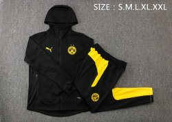 Felpa Cappuccio Set Completo Borussia Dortmund 2022/2023 Nero Giallo