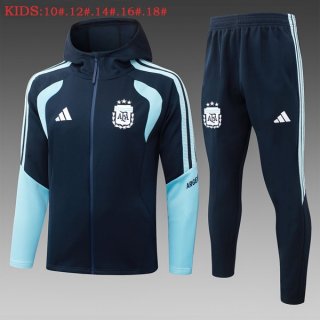 Bambino Felpa Cappuccio Argentina 2026/2027 Blu 4