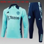 Bambino Felpa Allenamento Manchester United 2025/2026 Blu