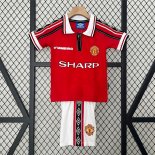 Maglia Manchester United Prima Retro Bambino 1998 1999