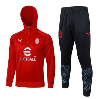 Felpa Cappuccio AC Milan 2024 Rosso 2