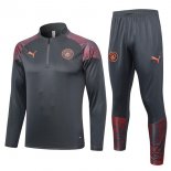 Felpa Manchester City 2024 Grigio Rosso 2