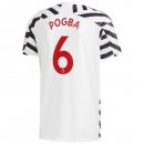 Maglia Manchester United NO.6 Pogba Terza 2020/2021 Bianco