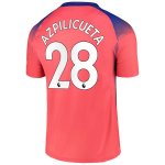 Maglia Chelsea NO.28 Azpilicueta Terza 2020/2021 Arancione Maglia Chelsea NO.28 Azpilicueta Terza 2020/2021 Arancione