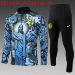 Bambino Felpa Allenamento Brasile 2024/2025 Blu