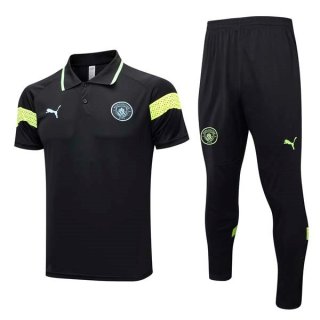 Polo Manchester City Set Completo 2023/2024 Nero 2 Polo Manchester City Set Completo 2023/2024 Nero 2