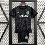Maglia Sporting Lisbon Portiere Bambino 2025/2026 Nero