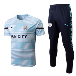 Maglia Manchester City Set Completo 2022-2023 Blu Maglia Manchester City Set Completo 2022-2023 Blu