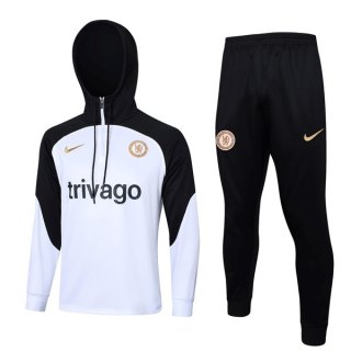 Felpa Cappuccio Chelsea 2024 Bianco Felpa Cappuccio Chelsea 2024 Bianco