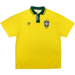 Thailandia Maglia Brasile Prima Retro 1991 1993 Giallo