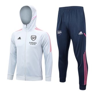 Felpa Cappuccio Arsenal 2023/2024 Grigio Blu