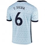 Maglia Chelsea NO.6 T. Silva Seconda 2020/2021 Blu