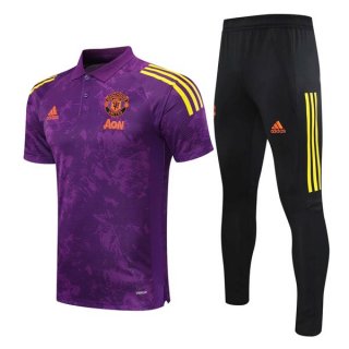 Polo Manchester United Set Completo 2021/2022 Porpora Polo Manchester United Set Completo 2021/2022 Porpora