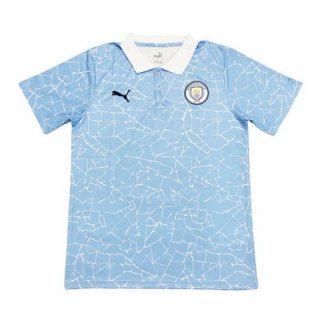 Polo Manchester City 2020/2021 Blu Bianco Polo Manchester City 2020/2021 Blu Bianco