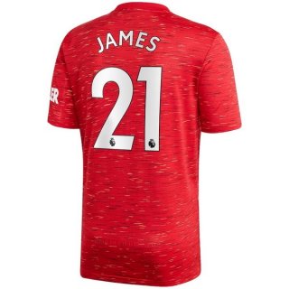 Maglia Manchester United NO.21 James Prima 2020/2021 Rosso Maglia Manchester United NO.21 James Prima 2020/2021 Rosso