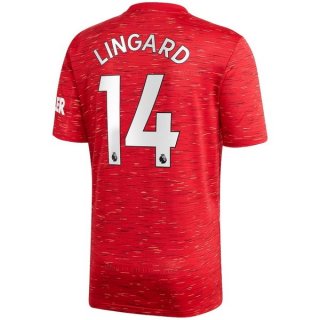 Maglia Manchester United NO.14 Lingard Prima 2020/2021 Rosso Maglia Manchester United NO.14 Lingard Prima 2020/2021 Rosso