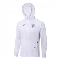 Felpa Cappuccio Set Completo Manchester City 2022/2023 Bianco