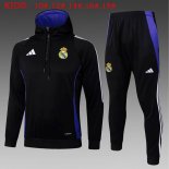 Bambino Felpa Cappuccio Real Madrid 2025/2026 Nero 5