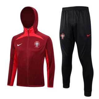 Felpa Cappuccio Portogallo 2023/2024 Rosso Felpa Cappuccio Portogallo 2023/2024 Rosso