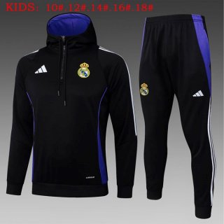 Bambino Felpa Cappuccio Real Madrid 2025/2026 Nero 5 Bambino Felpa Cappuccio Real Madrid 2025/2026 Nero 5
