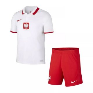 Maglia Polonia Prima Bambino 2021 Bianco