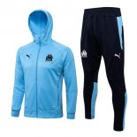 Felpa Cappuccio Set Completo Marseille 2022/2023 Blu