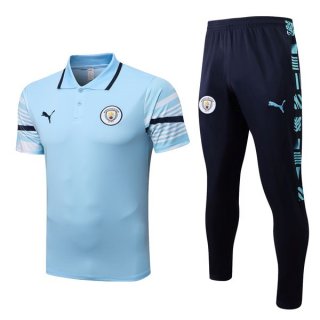 Polo Manchester City Set Completo 2022-2023 Blu Polo Manchester City Set Completo 2022-2023 Blu