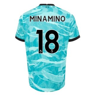 Maglia Liverpool NO.18 Minamino Seconda 2020/2021 Blu