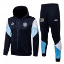 Felpa Cappuccio Manchester City 2022 Nero Blu