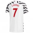 Maglia Manchester United NO.7 Cavani Terza 2020/2021 Bianco