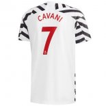 Maglia Manchester United NO.7 Cavani Terza 2020/2021 Bianco