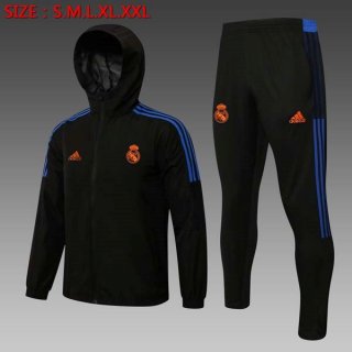 Giacca a vento Real Madrid Set Completo 2022 Nero Giacca a vento Real Madrid Set Completo 2022 Nero