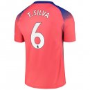 Maglia Chelsea NO.6 T. Silva Terza 2020/2021 Arancione